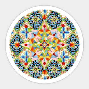 Elizabethan Blossom Starburst Sticker